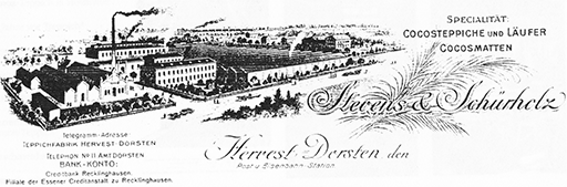 Briefkopf der Firma Stevenz und Schürholz (Anfang des 20. Jahrhunderts)